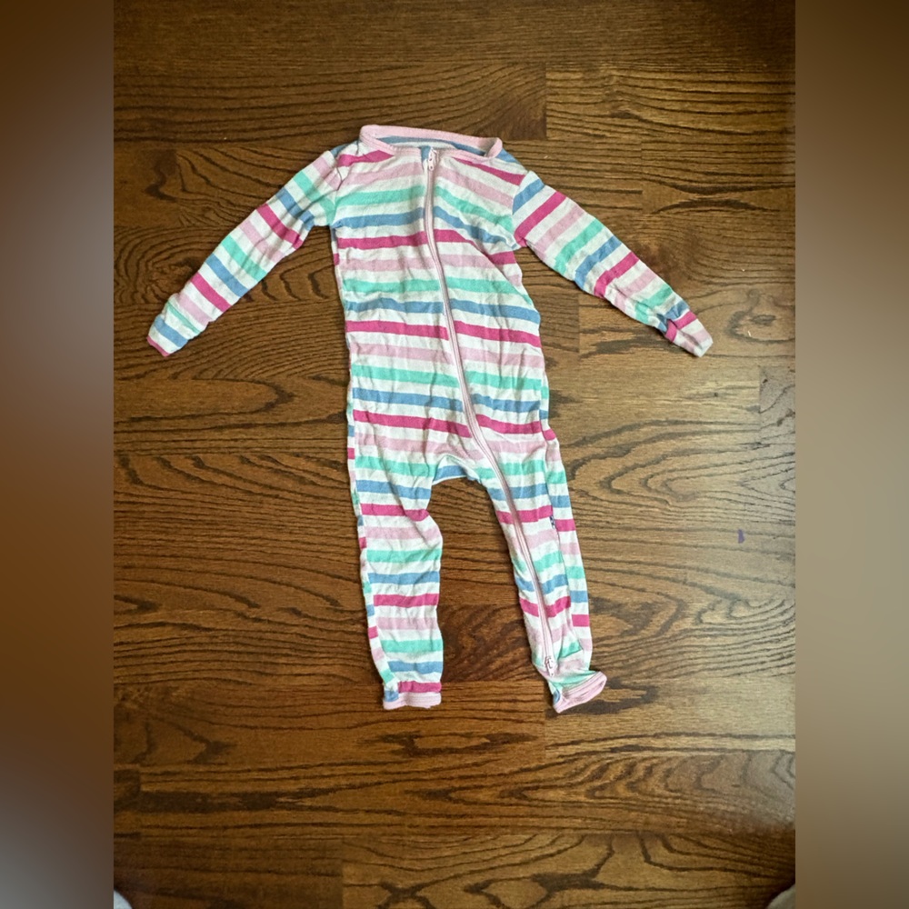 Kickee Pants Striped Baby Pajama Romper